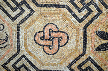 Ancient Roman mosaics found in excavations of Brescia - Italy