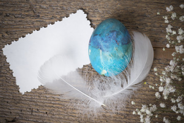 Wielkanocne jajko-pocztówka - obrazy, fototapety, plakaty
