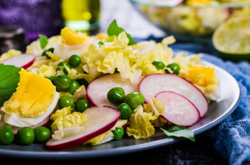 Salad from raw vegetables