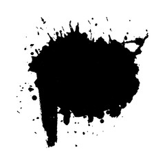 Abstract black ink blot background