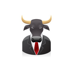 People Avatar Icons - Bull businessman