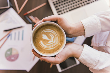 Coffee at work concept