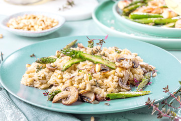 Risotto Fungi mit spargel
