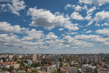 Bucharest view from above - contrast between new and old architecture.