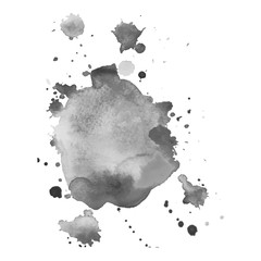 Abstract watercolor grayscale background.