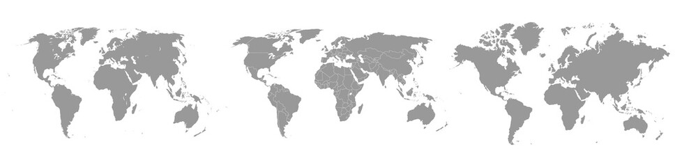3 different types of world maps