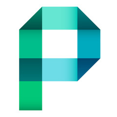 bright letter folded of paper