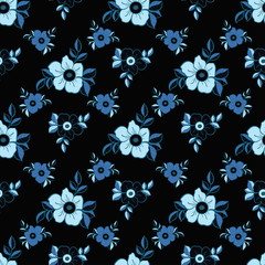 Fototapeta na wymiar Floral background.Vector seamless pattern with flowers.
