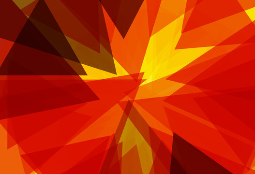 Abstract background with yellow and orange triangles. Triangle pattern background. - Powered by Adobe