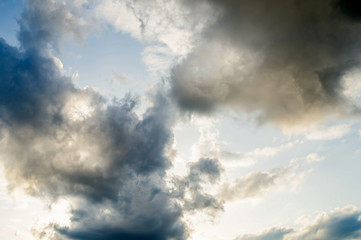 Naklejka na ściany i meble Clouds on a light blue sky