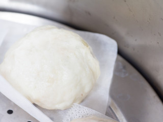 Fototapeta na wymiar Japanese cuisine, sweet steamed bun