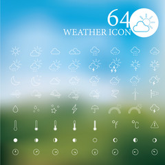 Weather icon line vector