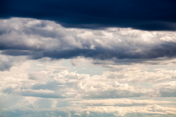 colorful dramatic sky with cloud at sunset