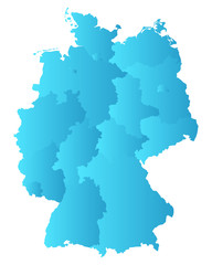Fototapeta premium Karte von Deutschland