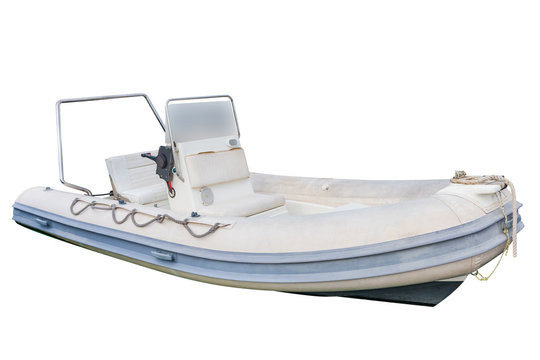 inflatable boat isolated on white background