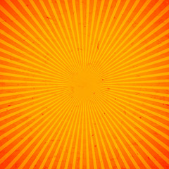 Orange sun rays background with stains. Vector illustration eps 10.