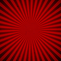 Red sun rays background with stains. Vector illustration eps 10.