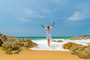 Woman at the beach in Thailand