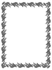 Black and white abstract vertical frame. Copy space. Vector clip art.