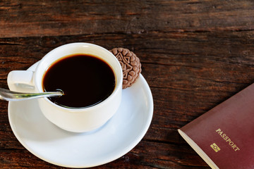 coffee cup and passpost