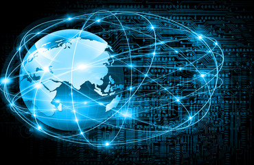 Fototapeta na wymiar Best Internet Concept of global business.Technological background. Rays symbols Wi-Fi, of the Internet, television, mobile and satellite communications