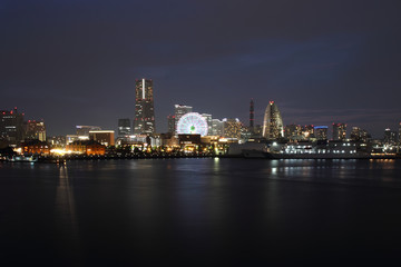 Obraz na płótnie Canvas Japan skyline at Yokohama city