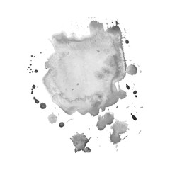 Abstract watercolor grayscale background.