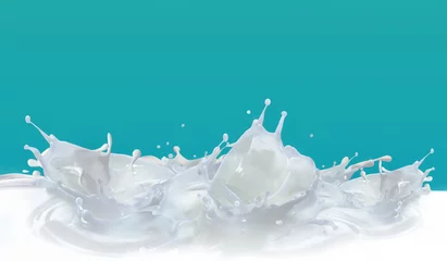 Printed kitchen splashbacks Milkshake milk splash