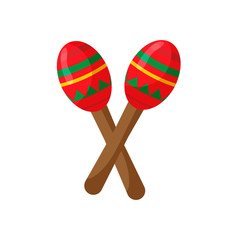 Mexican maracas. Icon for web.