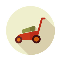Lawn Mowers flat vector icon, garden