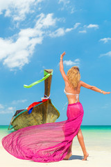 Woman on Tropical beach