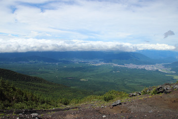 Fototapeta na wymiar Viewed from mountain Fuji