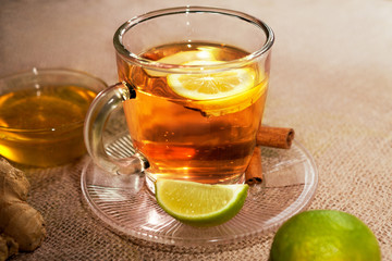 Close up of ginger tea