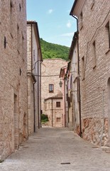 small road in Genga, near Frasassi caves, Marche, middle italy