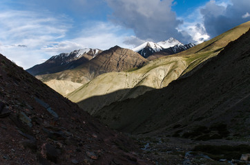 Snow mountain at Leh ladakh on Markha valley trek route, India