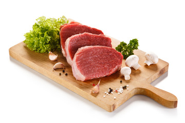 Fresh raw pork chops