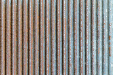 Old rusty texture of corrugated metal. Rusted galvanized iron plate - obrazy, fototapety, plakaty