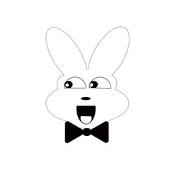 Cute Bunny black and White