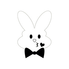 Cute Bunny black and White