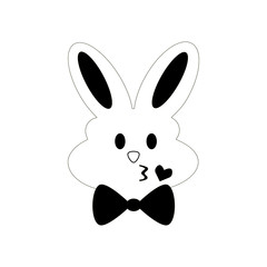 Cute Bunny black and White