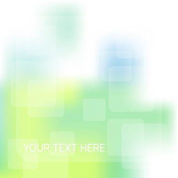 Abstract blue green background with blurred geometric shapes