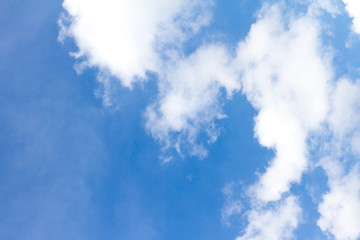 Blue Sky with the Cloud Background