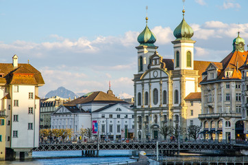 Cityscape of Luzern town