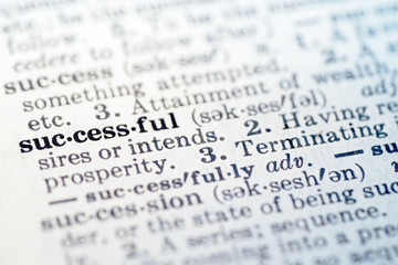 Definition of word successful in dictionary
