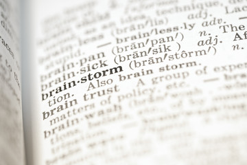 Definition of word brainstorm in dictionary
