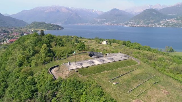 Aerial 4K - Colico - Lago di Como (IT) - Forte di Montecchio