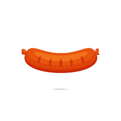 Grilled sausage vector isolated