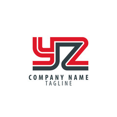 Initial Letter YZ Linked Design Logo