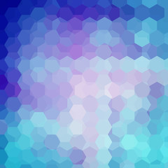 Geometric pattern, vector background with hexagons in blue, pink, purple tones. Illustration pattern