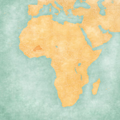 Map of Africa - Burkina Faso